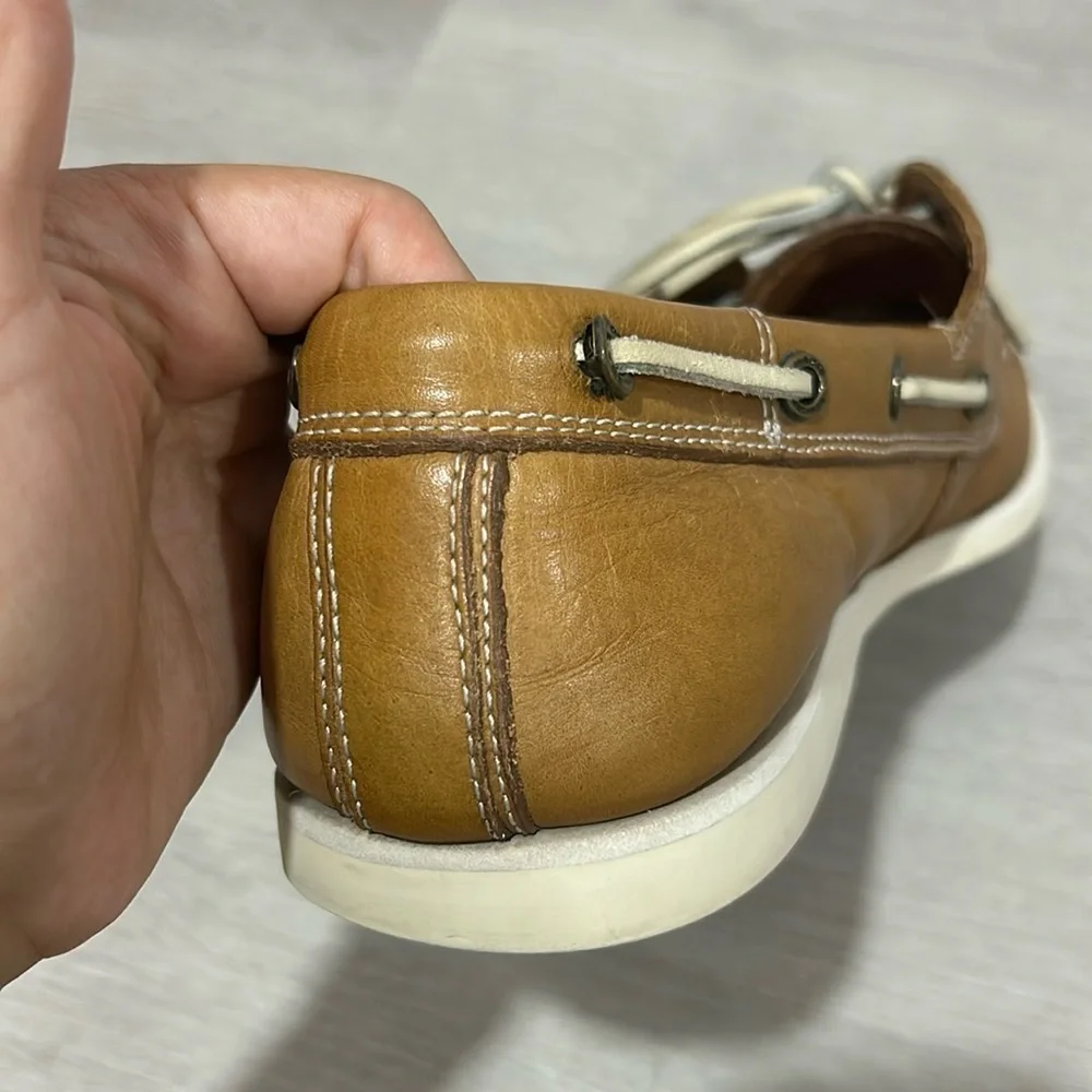 Coach men’s leather boat shoes